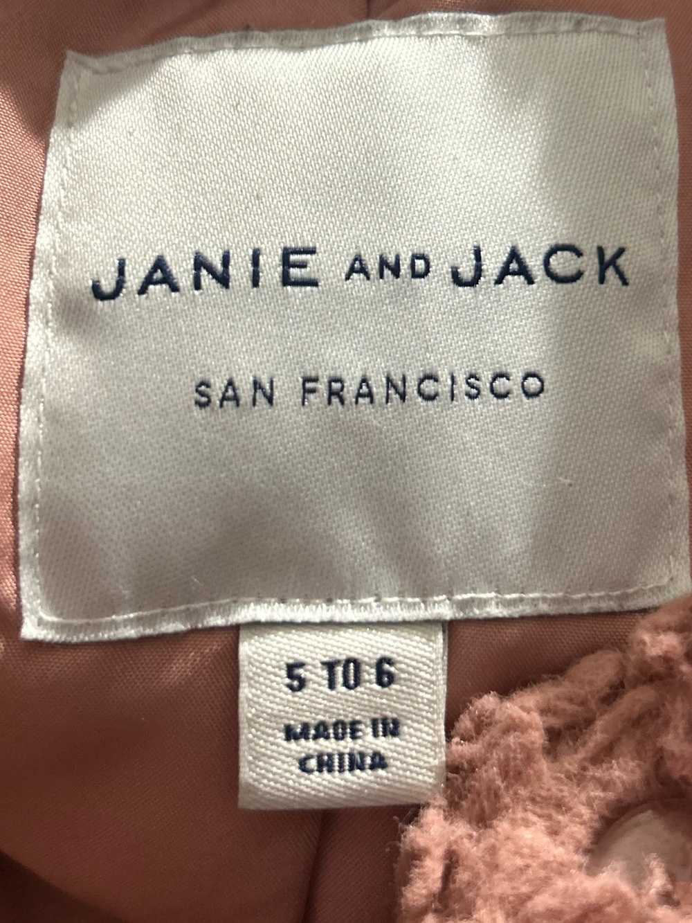 Janie and Jack The Front Row Faux Fur Jacket Girls' Plush Pink Coat Sz 5-6 - Picture 5 of 5